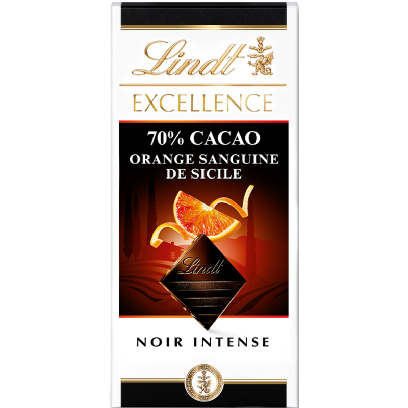 Lindt Excellence | Sicilian Blood Orange Dark Chocolate | 100g Bar