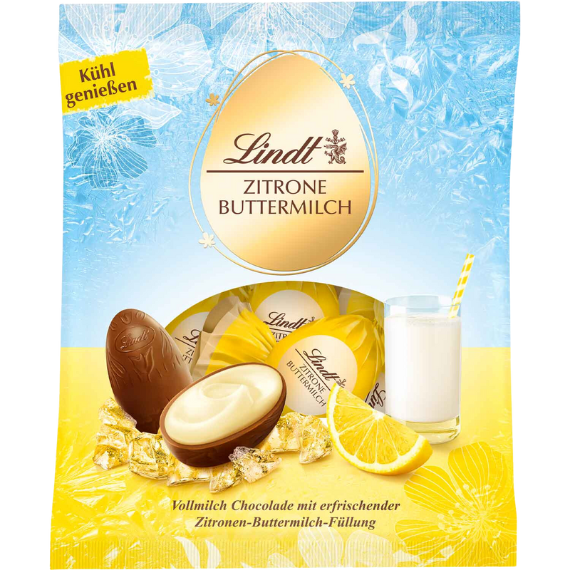 Lindt | Lemon Shake Milk Chocolate Eggs | 85g Bag