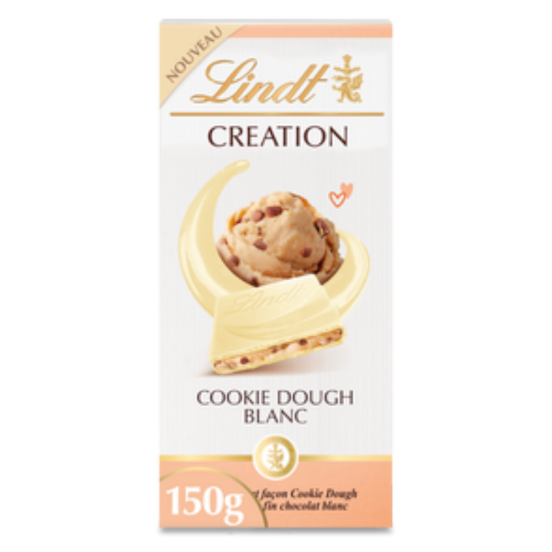 Lindt Creation | Cookie Dough White Chocolate | 150g Bar