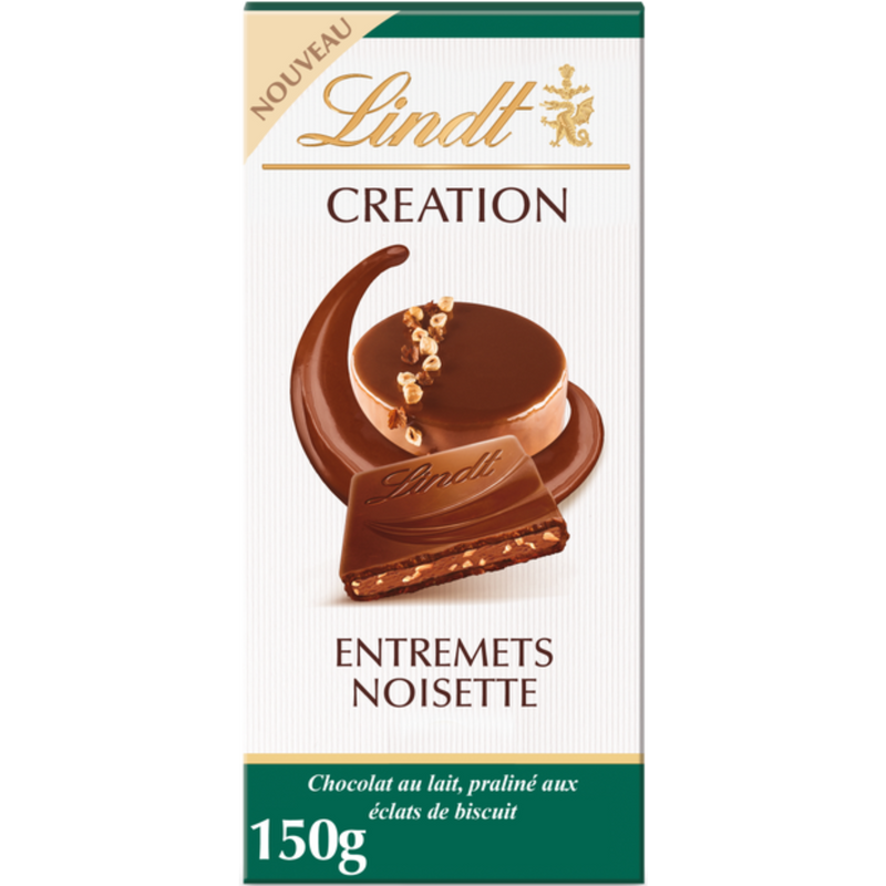 Lindt Creation | Hazelnut Cream Dessert Milk Chocolate | 150g | BB End March 26