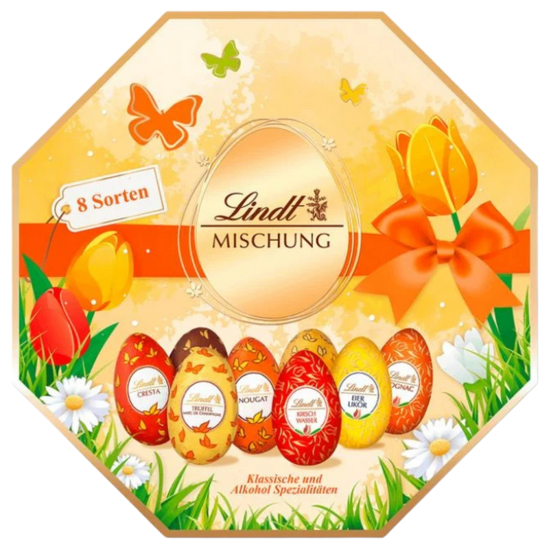 Lindt Easter Eggs Gift Box | 8 varieties | 16 eggs | 288g