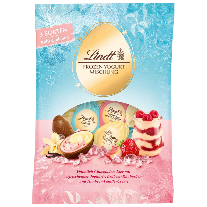 Lindt Yoghurt Filled Easter Eggs | 3 varieties | 13 Eggs | 140g Bag