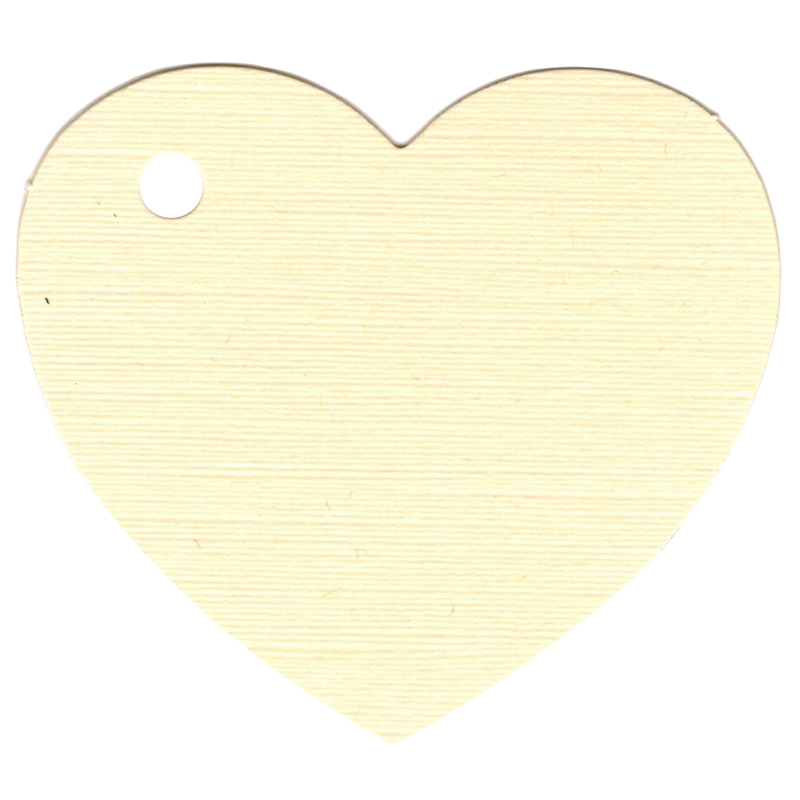 100 Heart Shaped Gift Tags with White Satin Ribbon -  21 Colours, Birthday Xmas