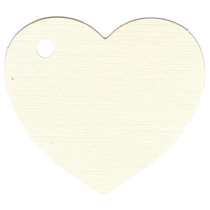 100 Heart Shaped Gift Tags with White Satin Ribbon -  21 Colours, Birthday Xmas