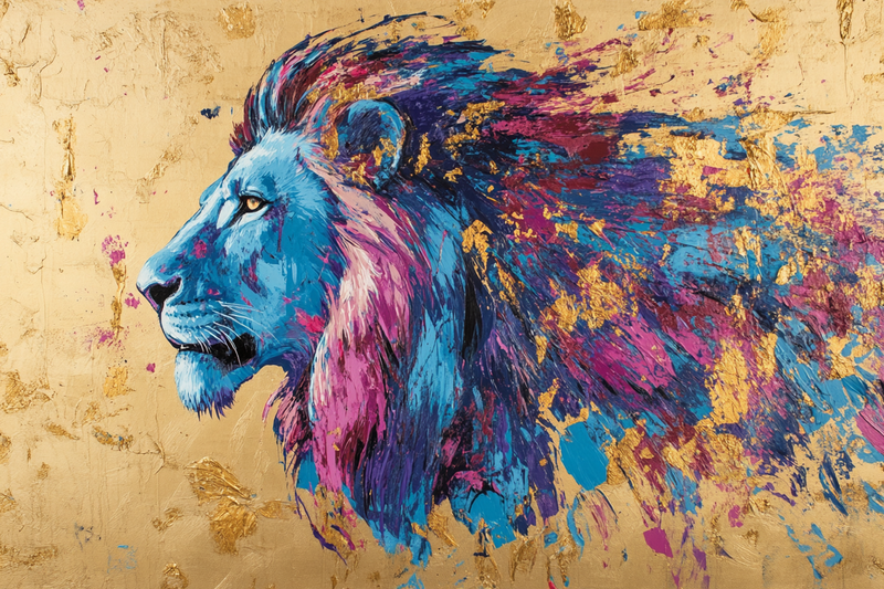 Lion's Sunset Canvas