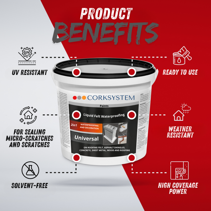Liquid Roof Membrane - Black - 1.5kg - Durable and Waterproof Protection