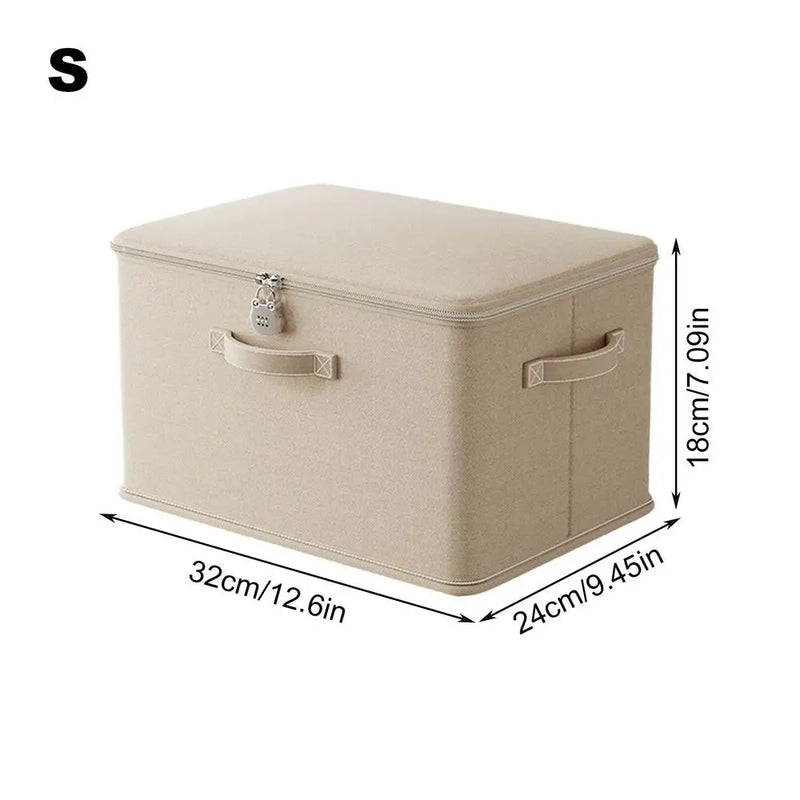 Lockable Storage Box Stackable Container with Handle - Home Clothes Organisation