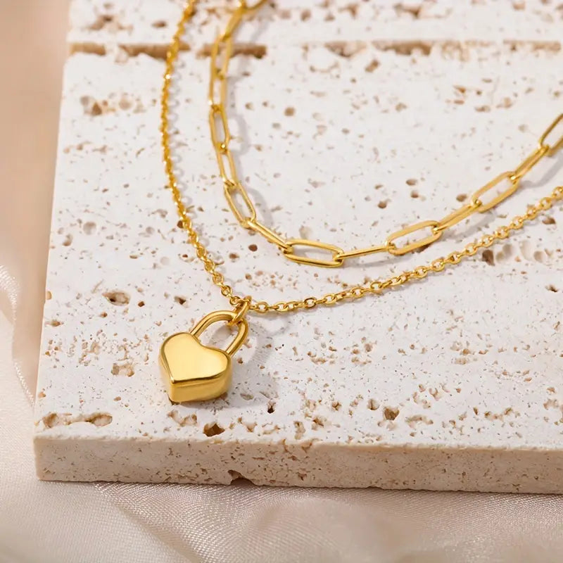Locked Love Layered Necklace