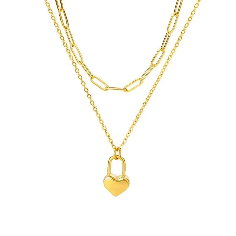 Locked Love Layered Necklace