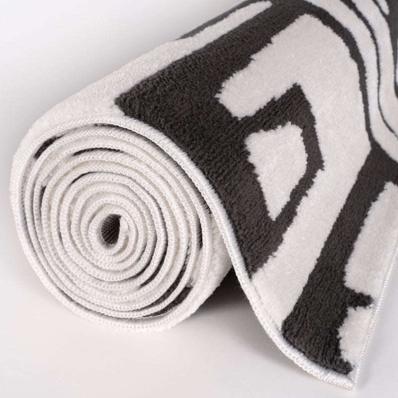 Loft Abstract Dark Grey Rug