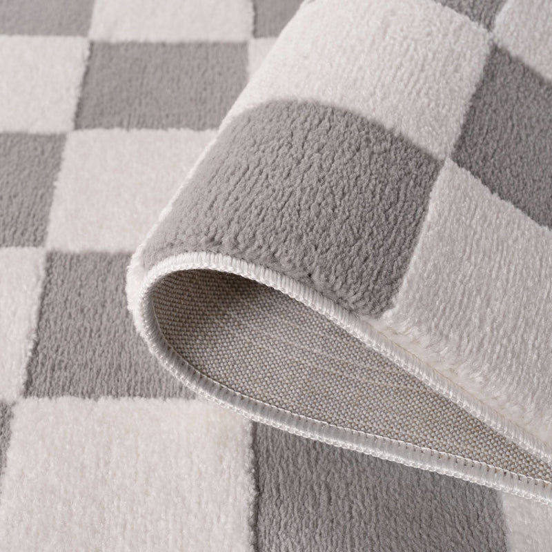 Loft Checkerboard Grey Rug