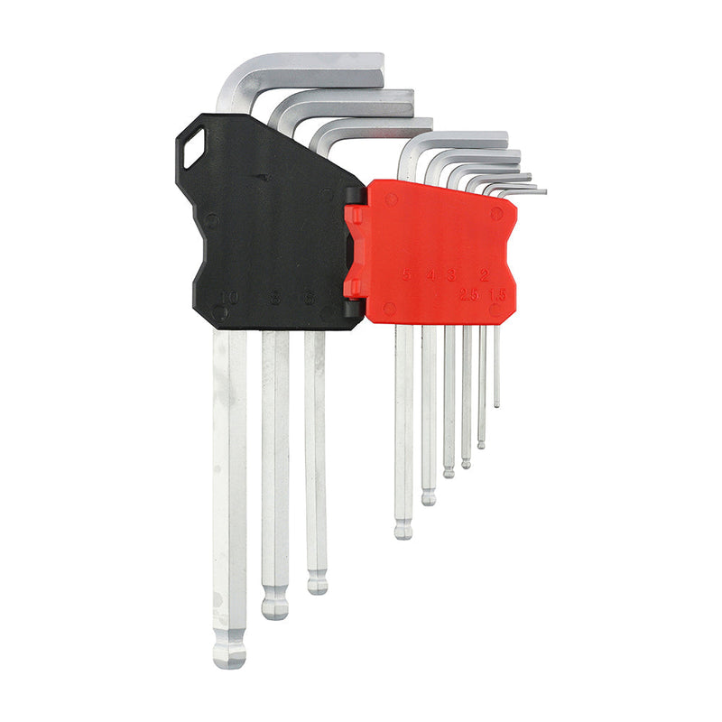 Long Arm Ball End Hex Key Set – 9 Piece (1.5–10mm)