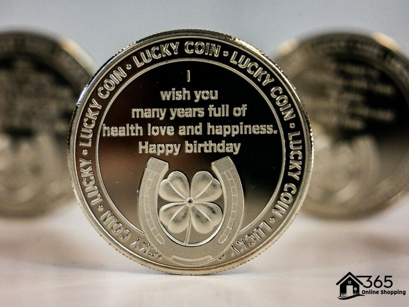 Engraved Lucky Coin Good Luck Charm Birthday Keepsake Gift Token