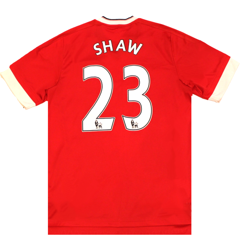 Manchester United 2015-2016 Home Shirt SHAW (Excellent) M