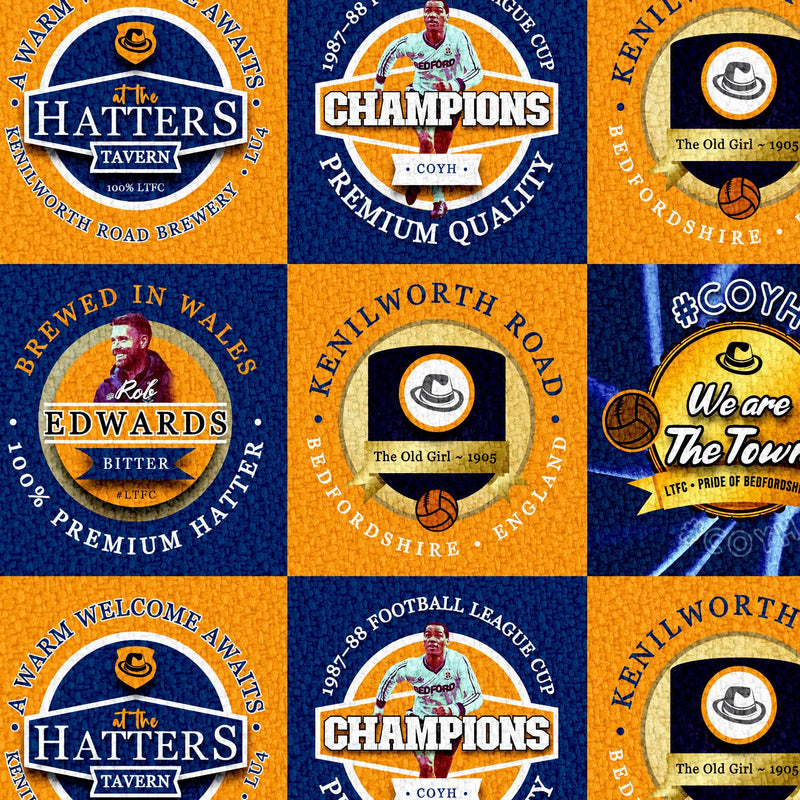 Luton - Football Legends - Microfibre Beach Towel - 150cm x 75cm