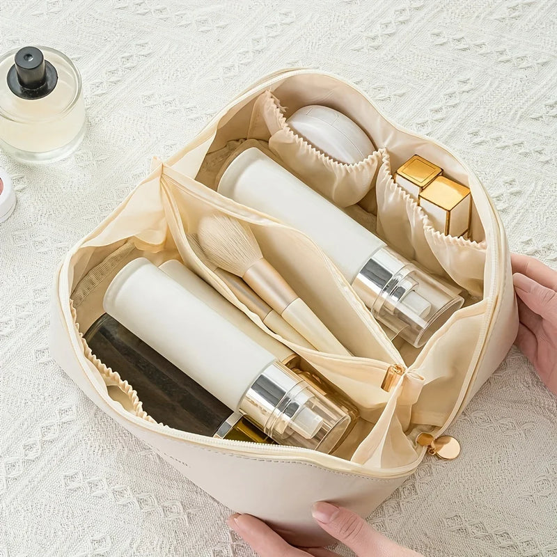 Luxury Makeup Organizer Bag for Women - Travel Toiletry Kit, Cosmetic Storage Case with Zipper