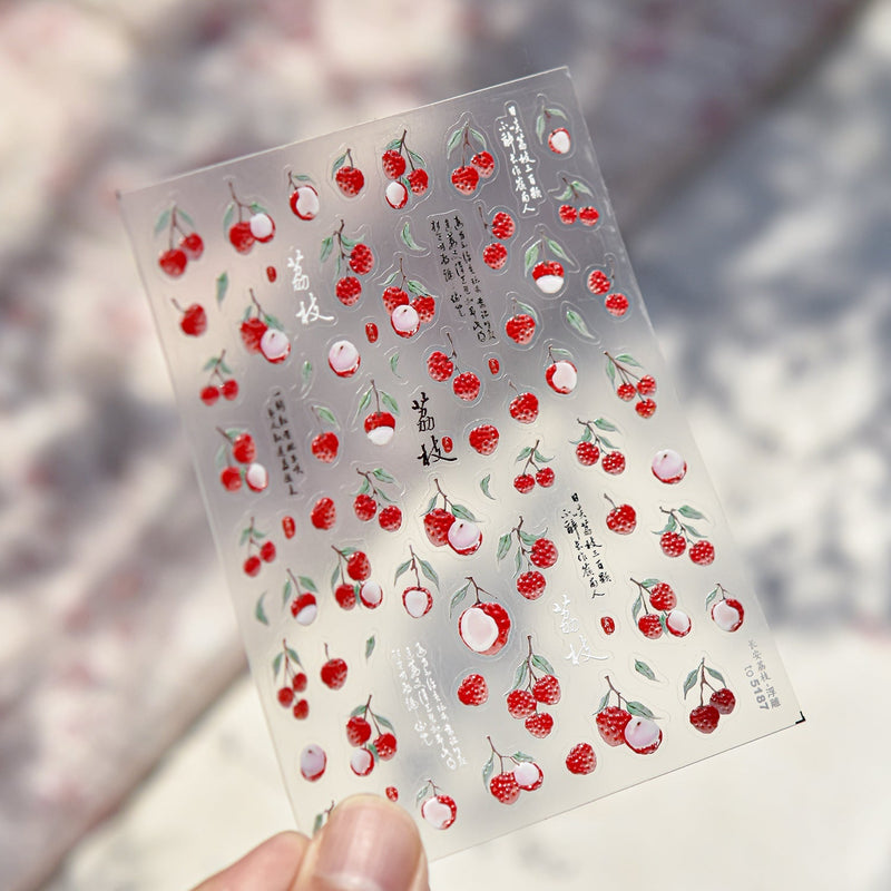 Hello Claws | Lychee Nail Deco Sticker