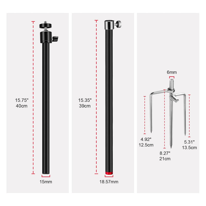 3-in-1 360 Degree Adjustable Aluminium Field Camera Mount Spiked Base Stand