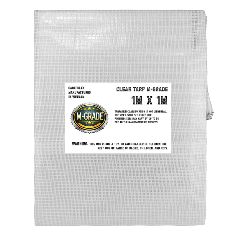 M-Grade Clear Tarpaulin 1m x 1m