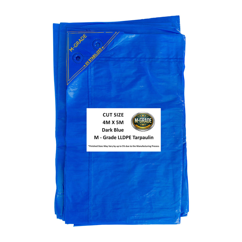 M-Grade Blue LLDPE Tarpaulin 4m x 5m
