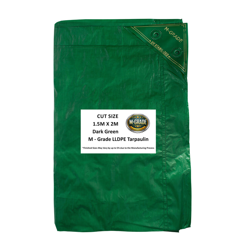 M-Grade Green LLDPE Tarpaulin 1.5m x 2m