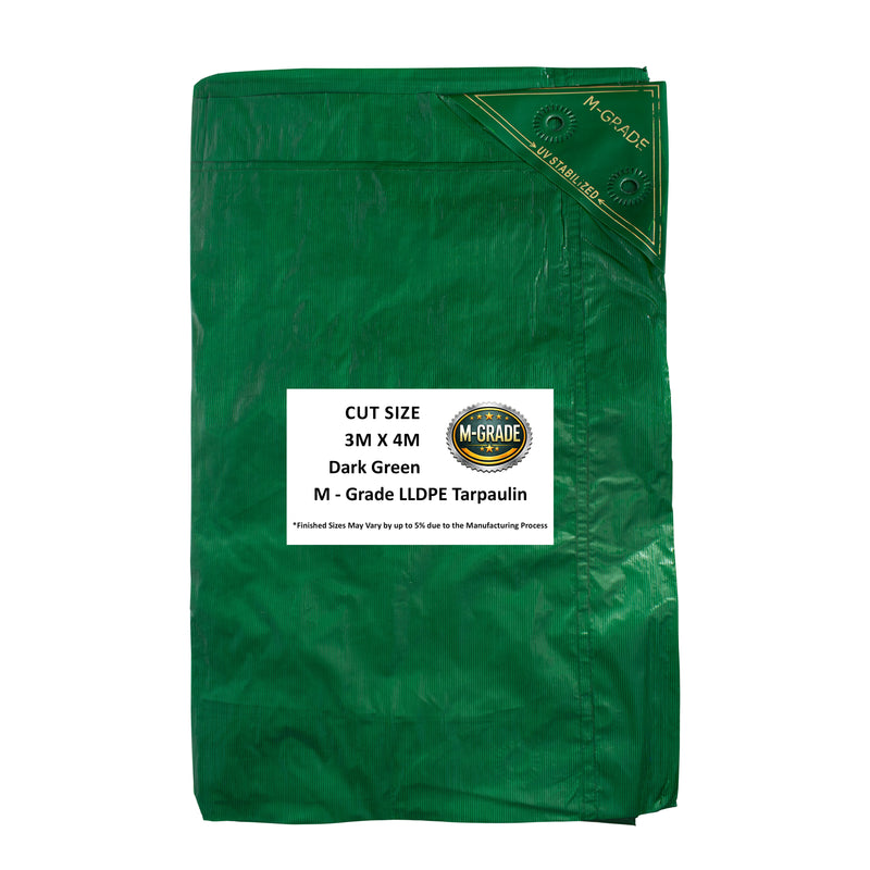 M-Grade Green LLDPE Tarpaulin 3m x 4m