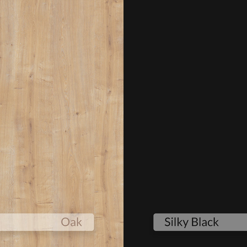 Joji Modern Sideboard Console Unit - Silky Black and Oak