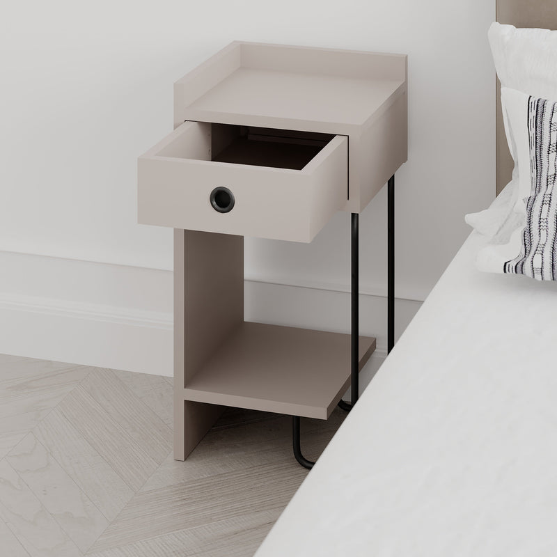 Sirius Modern Bedside Table Left Module Width Bedroom Furniture 32cm