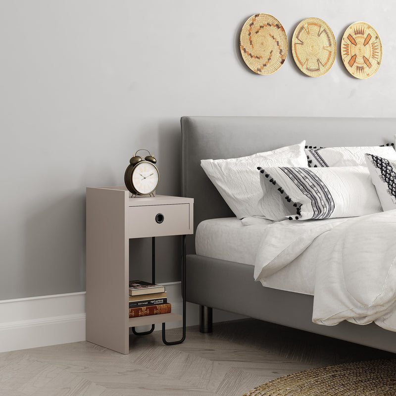 Sirius Modern Bedside Table Left Module Width Bedroom Furniture 32cm