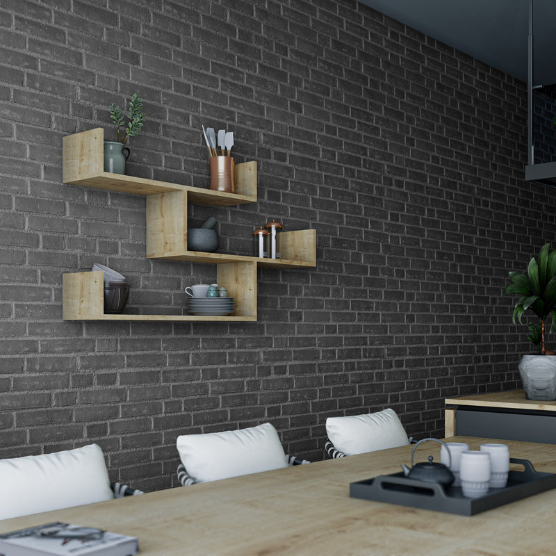 Tibet Wall Shelf Unit – 119 cm Modern Floating Bookcase