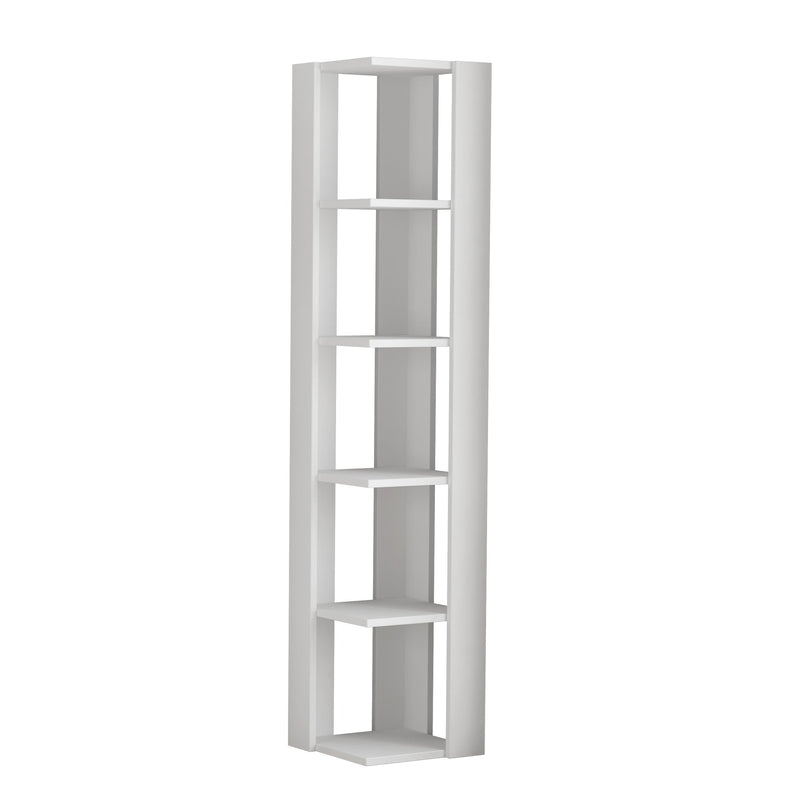 Nati Modern Corner Bookcase Display Unit Tall 161cm