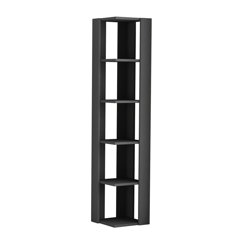 Nati Modern Corner Bookcase Display Unit Tall 161cm