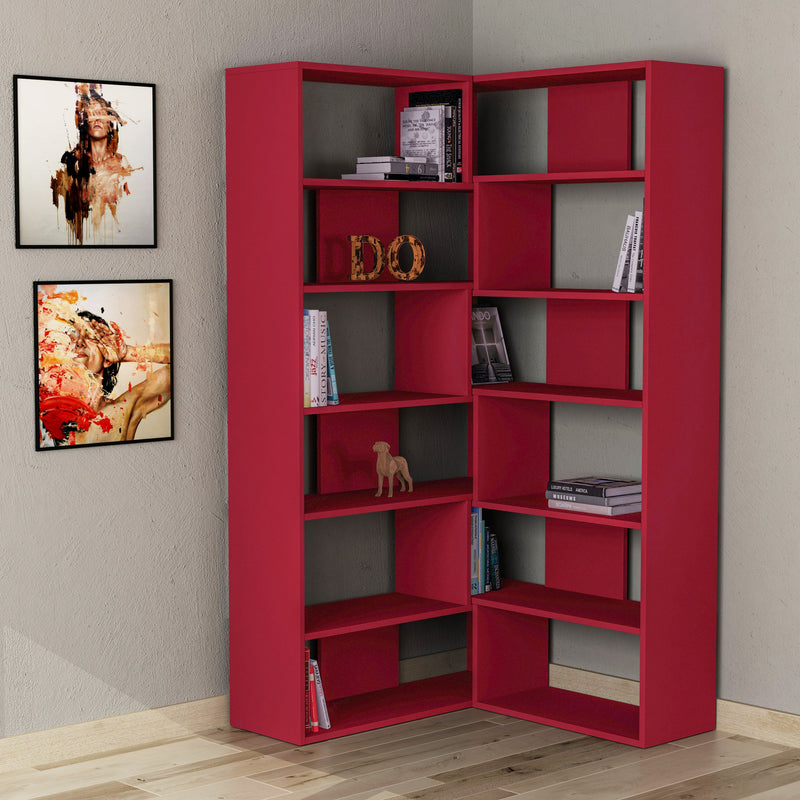 Molly Modern Corner Multipurpose Bookcase Display Unit No.4 Tall 179 cm