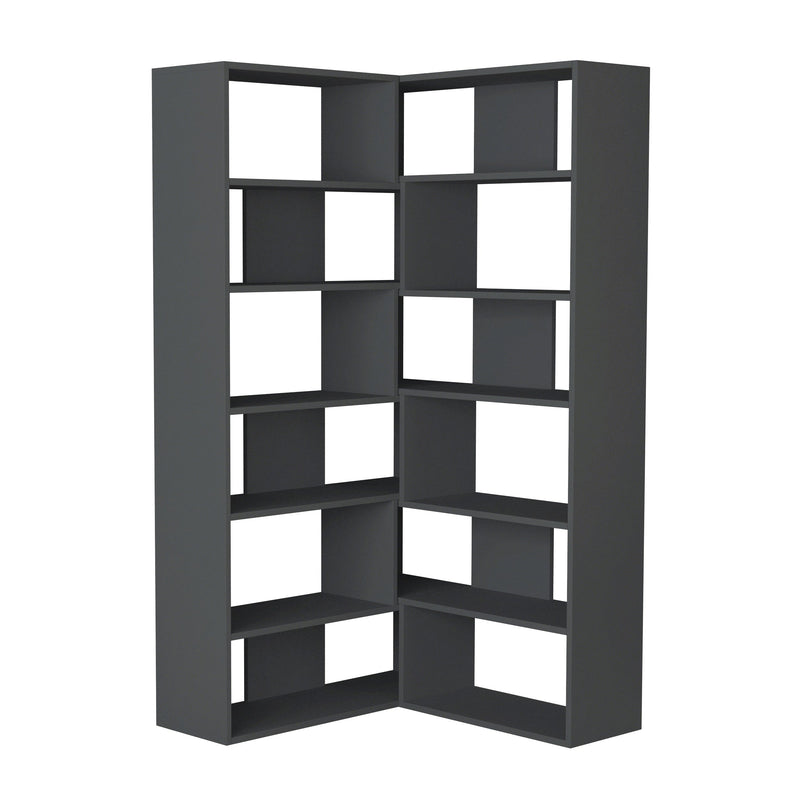 Molly Modern Corner Multipurpose Bookcase Display Unit No.4 Tall 179 cm