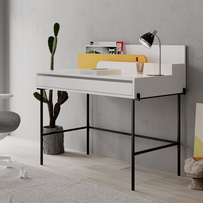 Leila Modern Desk Multipurpose Study Modern Desk Width 110cm