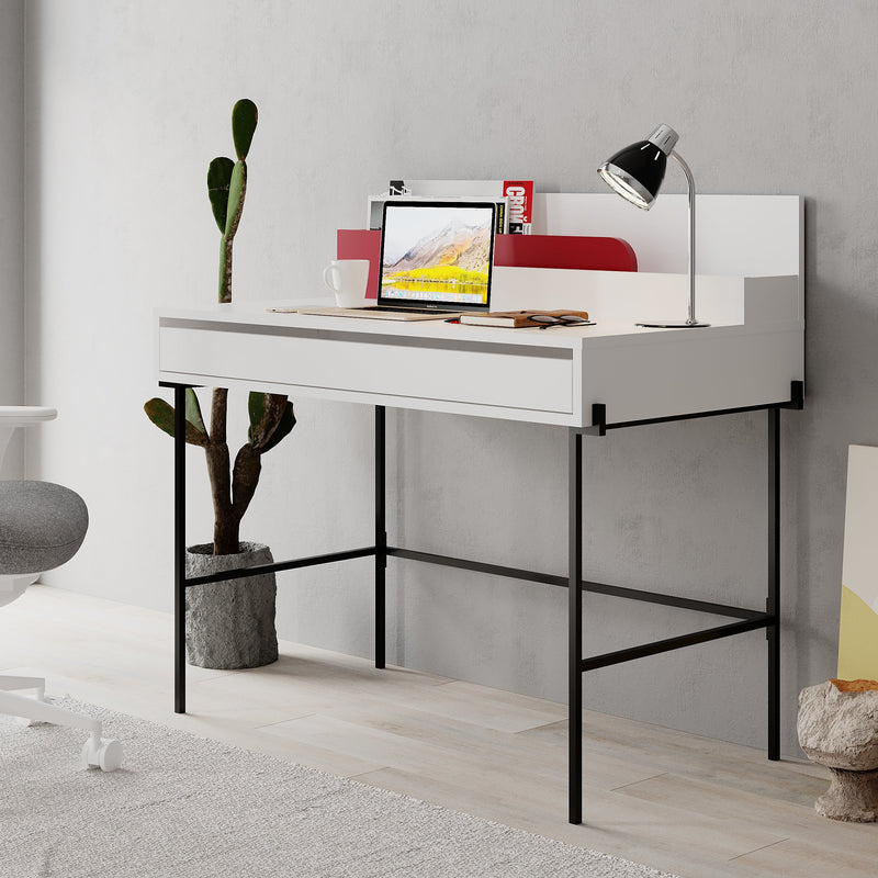 Leila Modern Desk Multipurpose Study Modern Desk Width 110cm