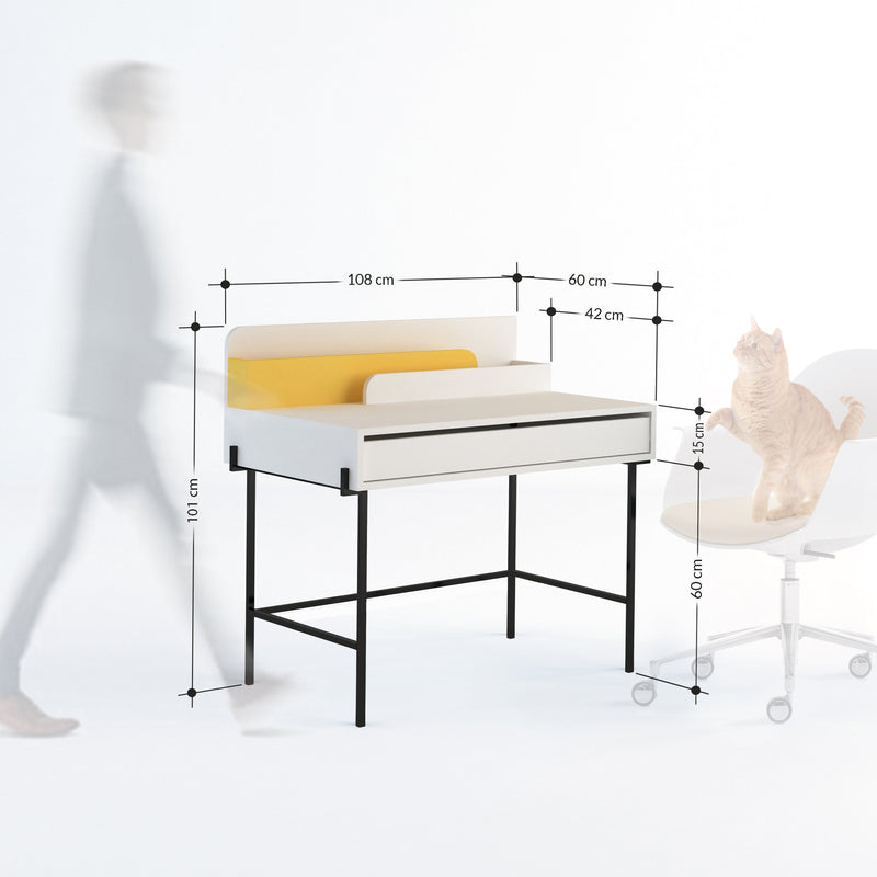 Leila Modern Desk Multipurpose Study Modern Desk Width 110cm