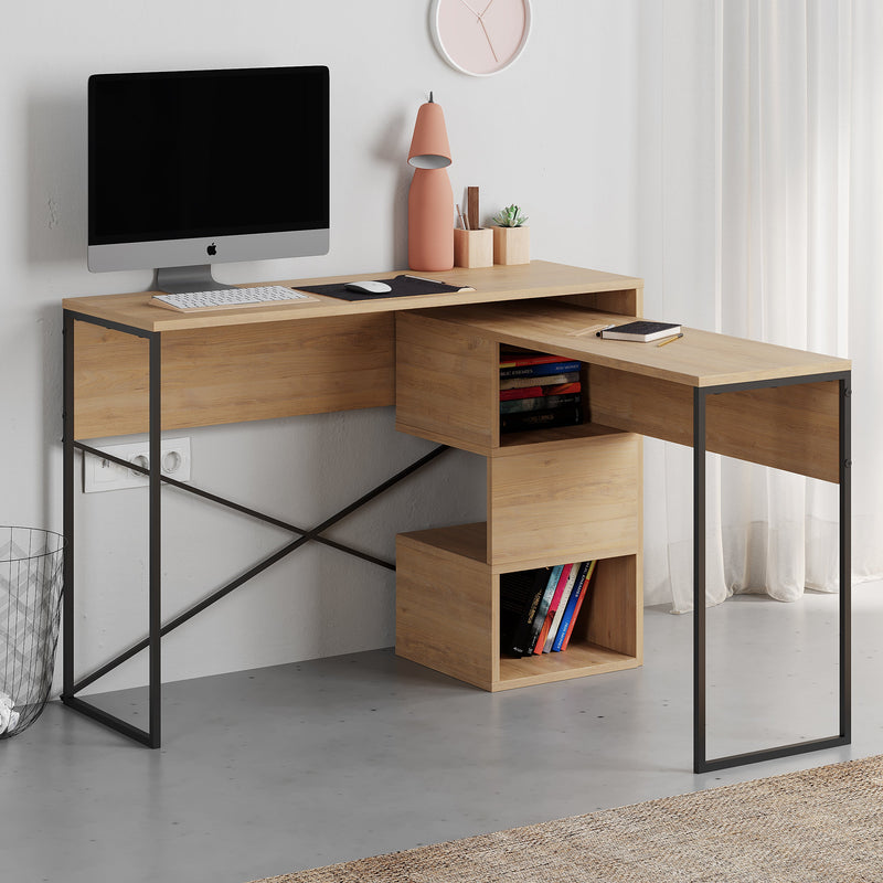 Badau Multi Purpose Working Table – Modern 2-in-1 Desk with Storage for Home Office or Study
