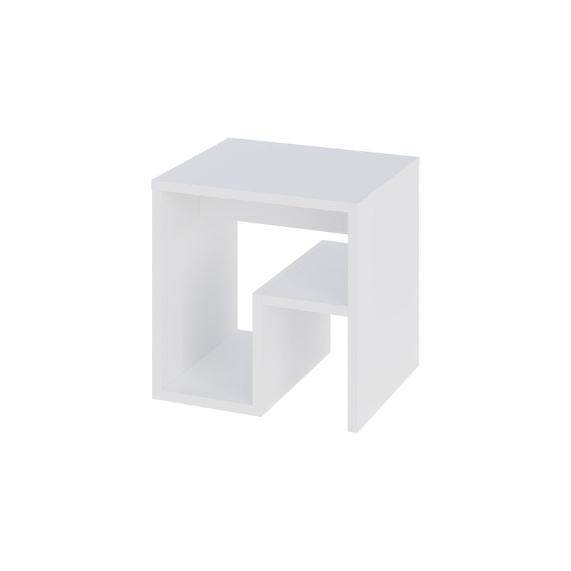 Bon Side Table with Magazine Rack – Compact Modern End Table for Small Spaces