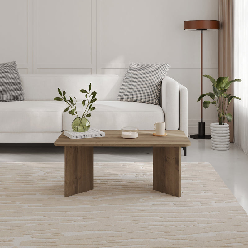 Sam Modern Radius Coffee Table - 60x100 cm