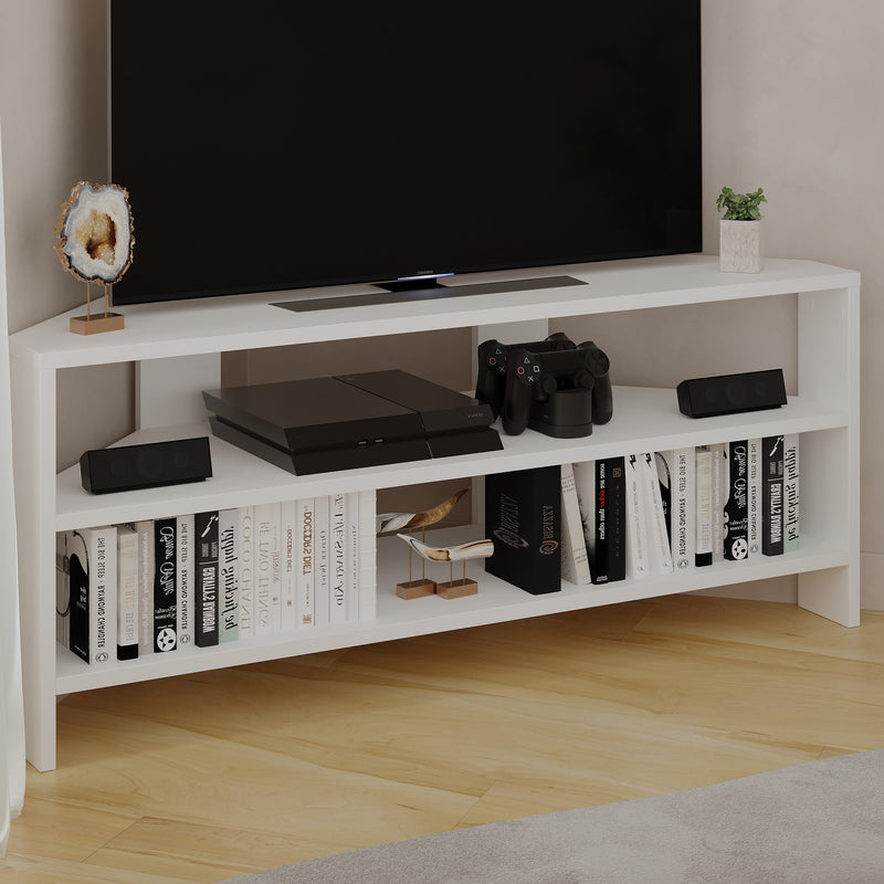 Thales Corner Modern TV Stand Multimedia Centre Corner 110cm