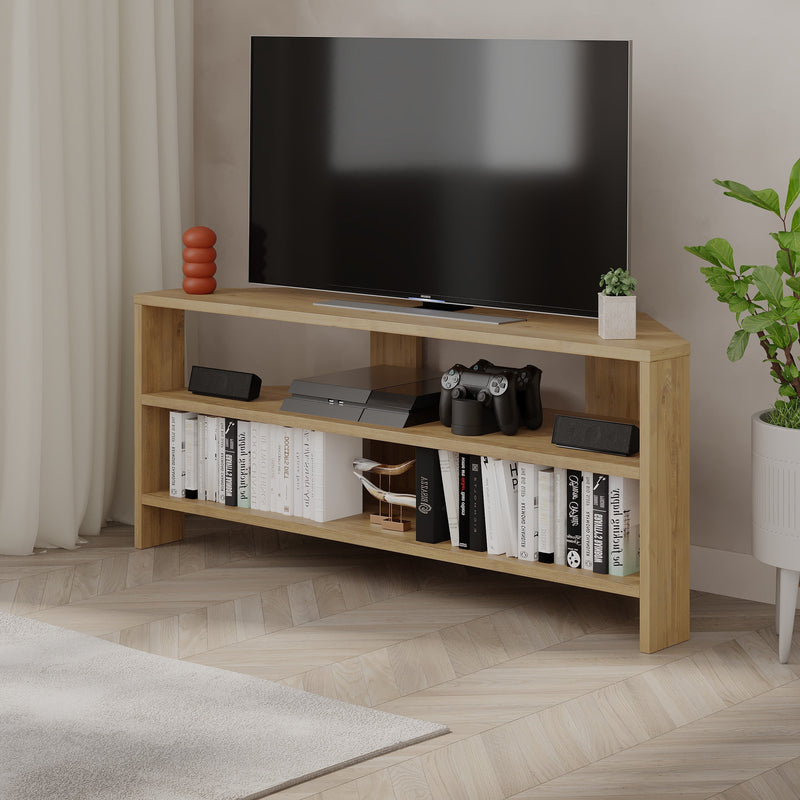 Thales Corner Modern TV Stand Multimedia Centre Corner 110cm