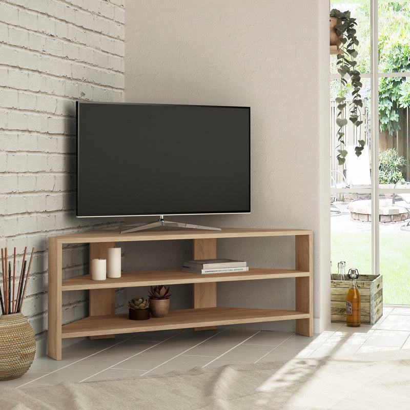 Thales Corner Modern TV Stand Multimedia Centre Corner 110cm