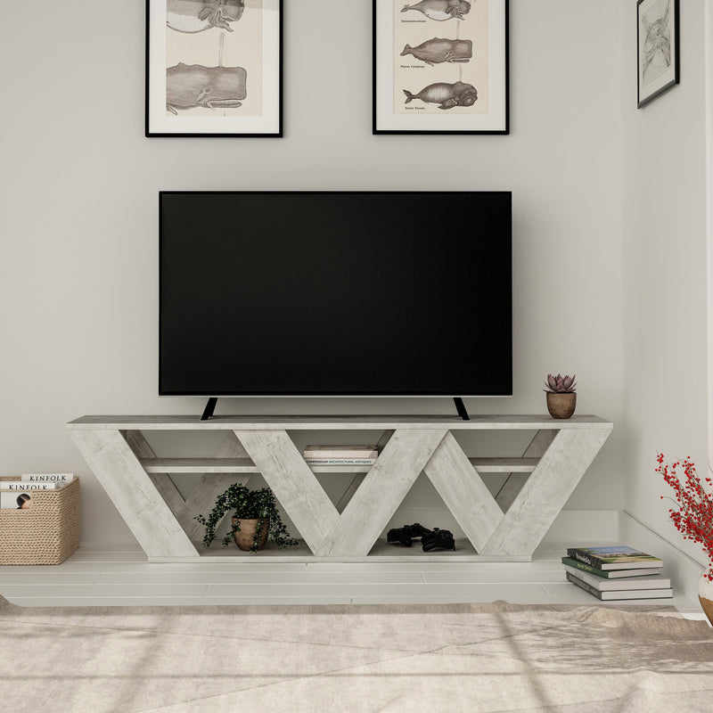 Ralla Modern TV Stand Multimedia Centre With Shelves 158cm