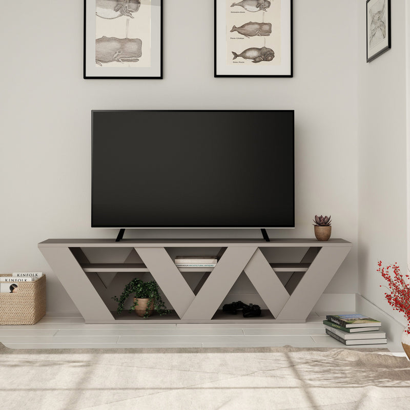 Ralla Modern TV Stand Multimedia Centre With Shelves 158cm