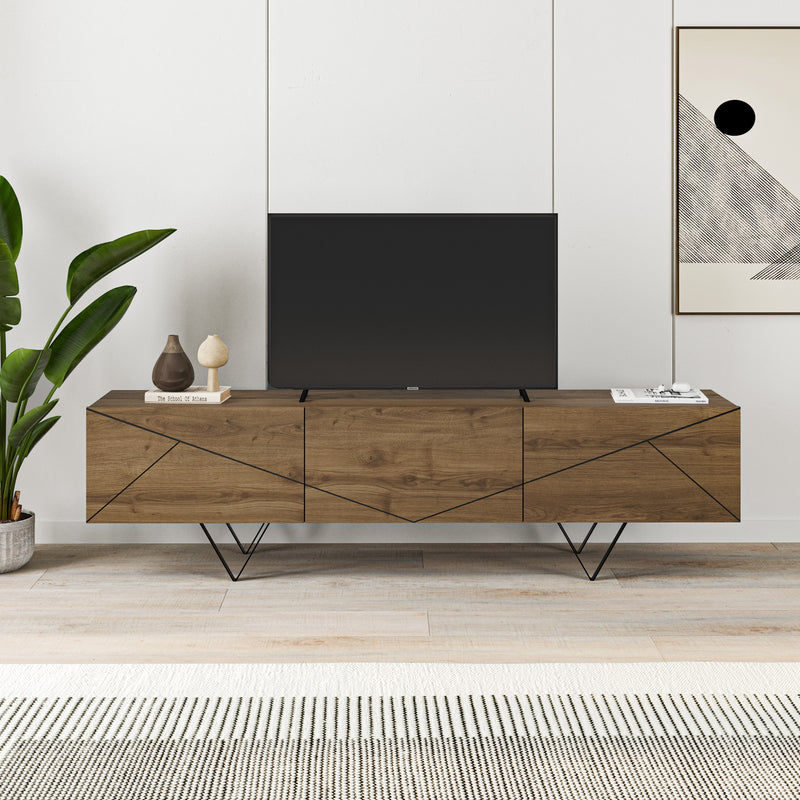 Jakomen TV Cabinet 3D 160cm - Dark Oak