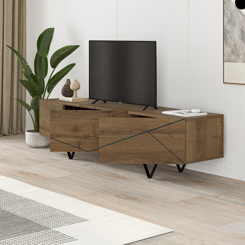 Jakomen TV Cabinet 3D 160cm - Dark Oak