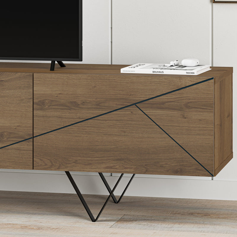 Jakomen TV Cabinet 3D 160cm - Dark Oak