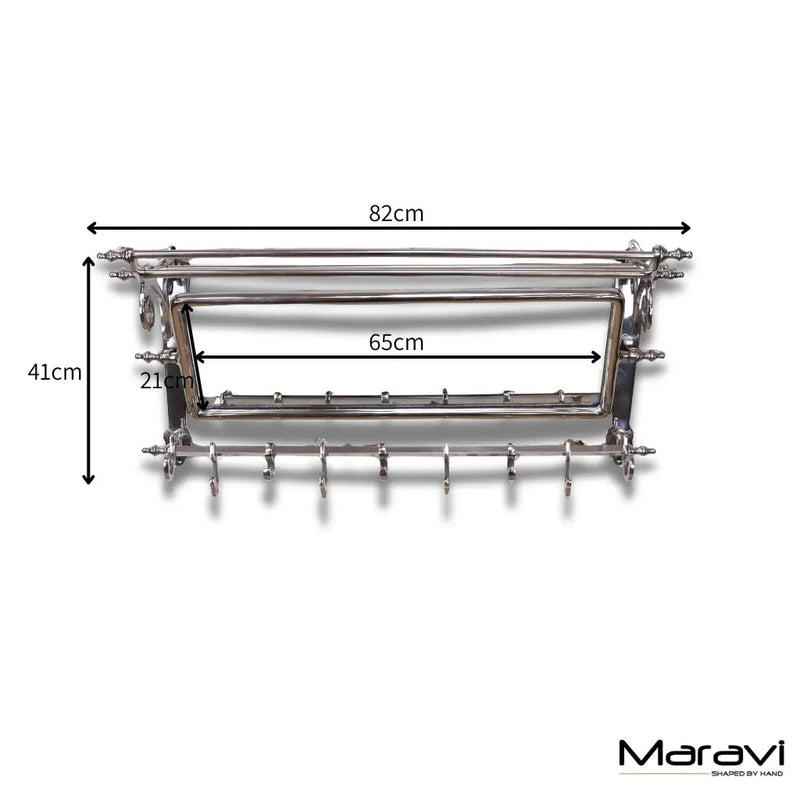 Lohit Train Antique Luggage Rack with Mirror