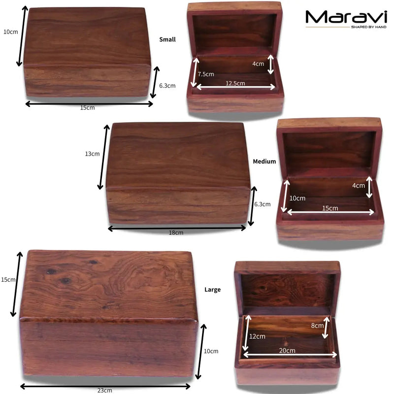 Khalka Plain Wooden Storage Boxes